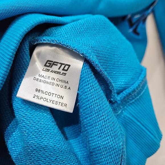 GFTD LA GFTD Souls Skull Feathers Crystals Blue Hoodie Size Medium - Picture 6 of 9